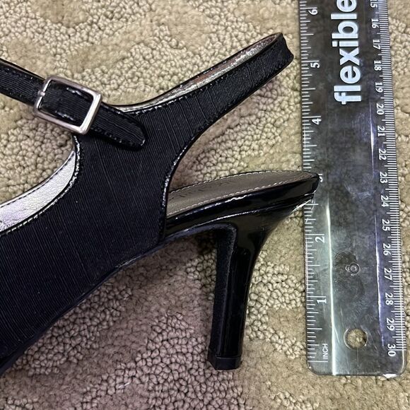 Liz Claiborne Women’s 6.5 Mary Jane Style Black 2” Heels with Front Buckles - Picture 9 of 16